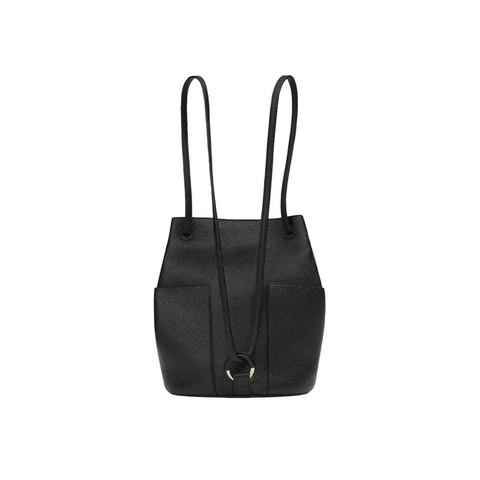 New Womem Small 8-Knot Pebbled Leather Convertible Backpack