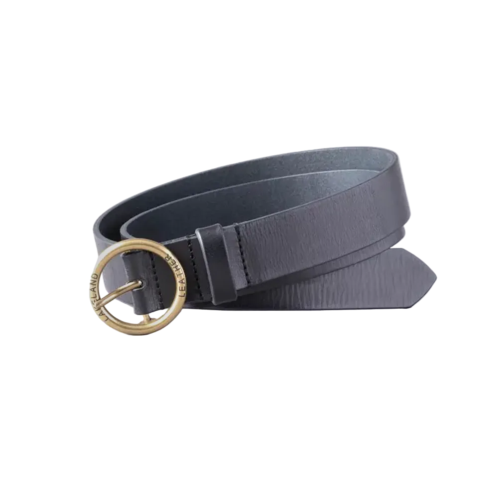 New Women Black Sheepskin Leather Buckle Belt