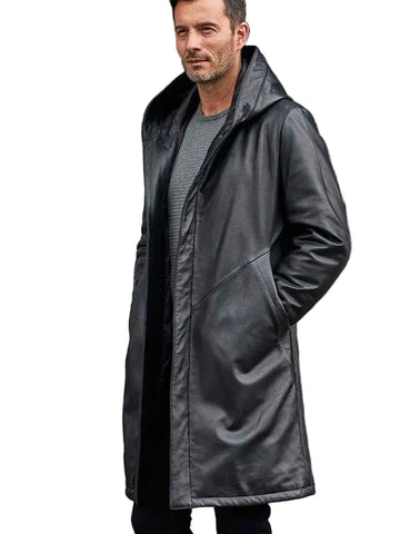 Overcoat Warm Down Jacket Black Leather Parkas Oversize Winter Outwear