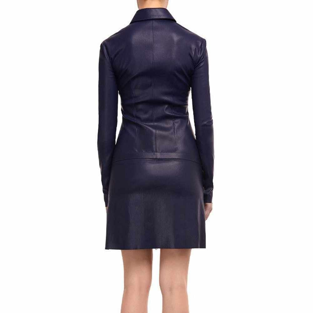 Genuine Leather Elegant Mini Party Dress for Women – Chic & Sophisticated - AMSEL LEATHERS