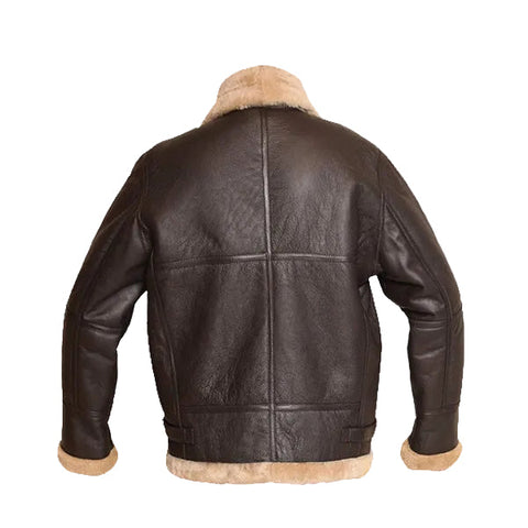 Men’s Brown RAF Aviator Sheepskin Shearling Jacket