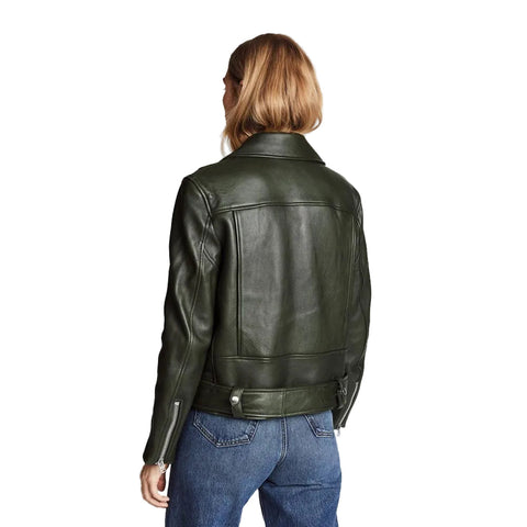 Raqeul Black Biker Leather Jacket