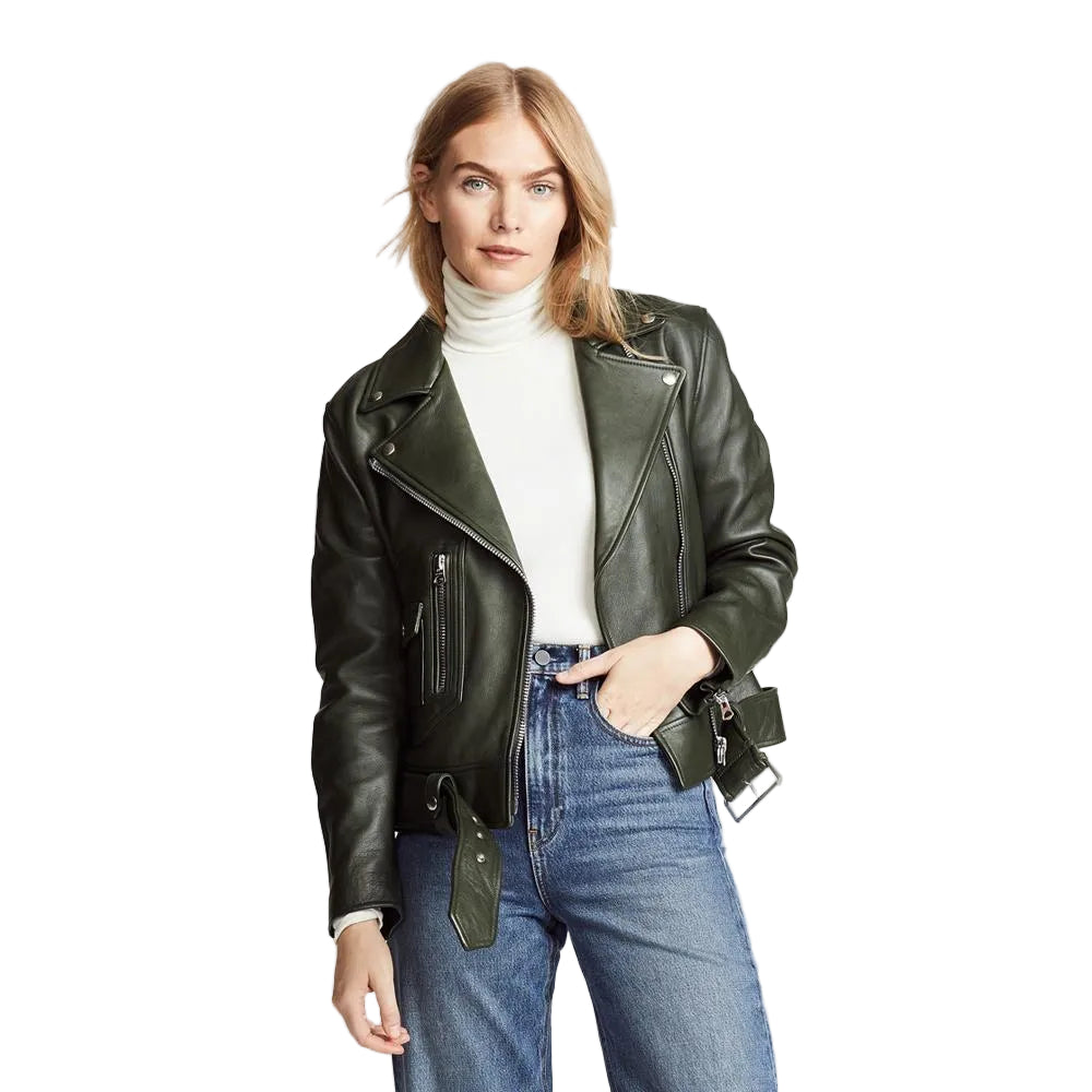 Raqeul Black Biker Leather Jacket