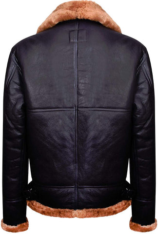 Real sheepskin flying jacket for men