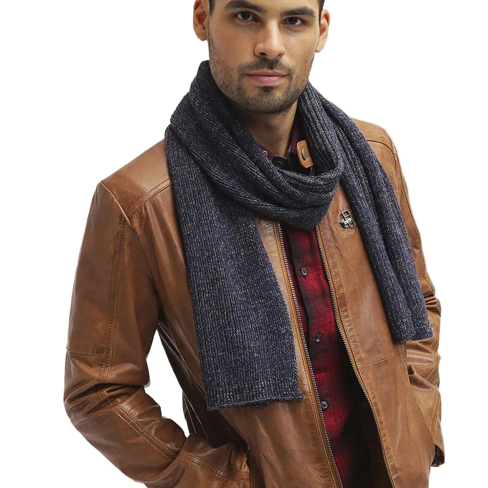 men's brown quilted lambskin leather racer jacket soren back view