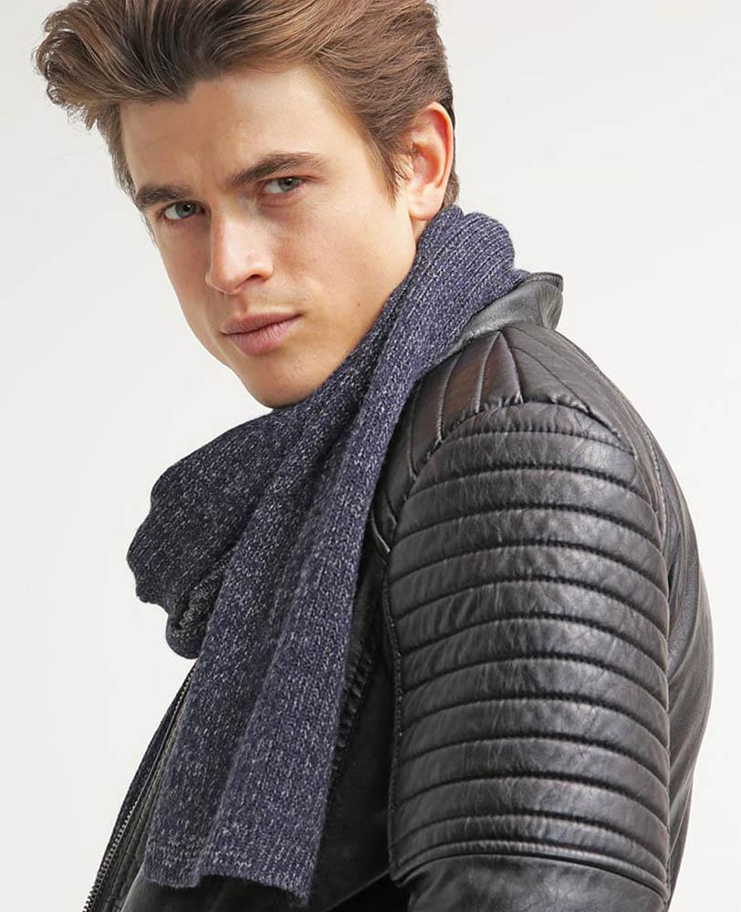 men's black quilted lambskin leather leather jacket soren texture detail