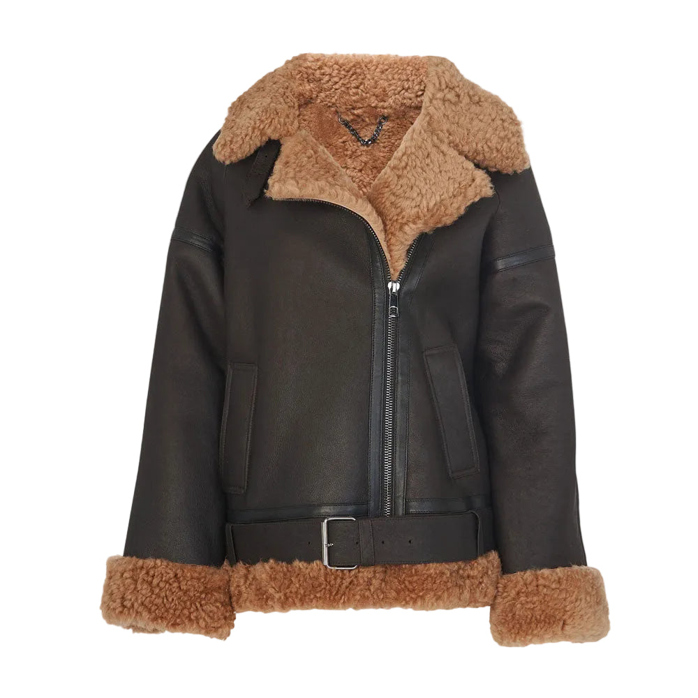 SHEARLING BROOKE BIKER JACKET