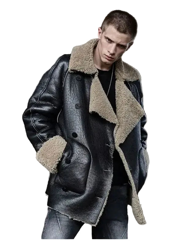 Shearling Jacket Short Fur Coat Leather Jacket Fashion Loose Thick Winter Mens Coats