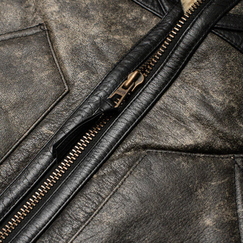 Men’s Sherpa Style Leather Jacket