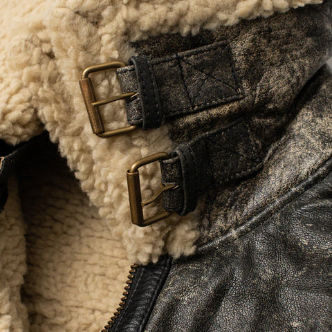 Men’s Sherpa Style Leather Jacket