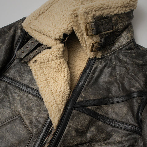 Men’s Sherpa Style Leather Jacket