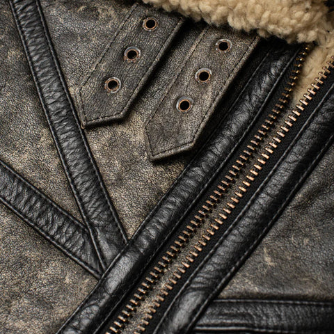 Men’s Sherpa Style Leather Jacket