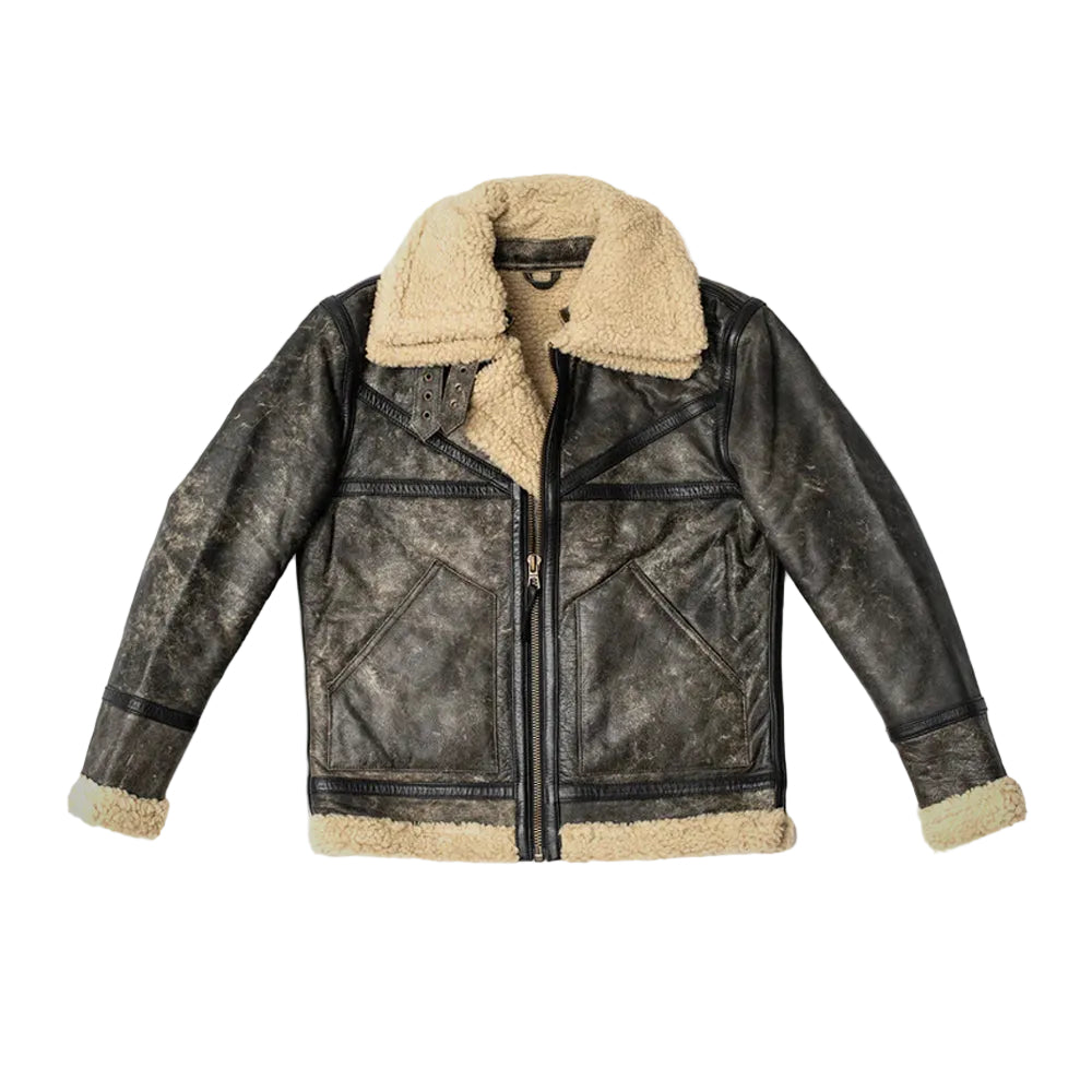 Sherpa Jacket for men in sheepskin leather