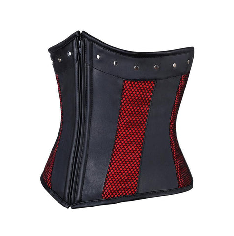 Shona Faux Leather Gothic Underbust Corset