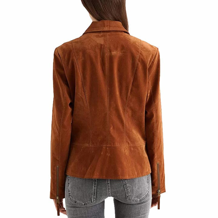 Suede Leather Jacket Women - AMSEL LEATHERS