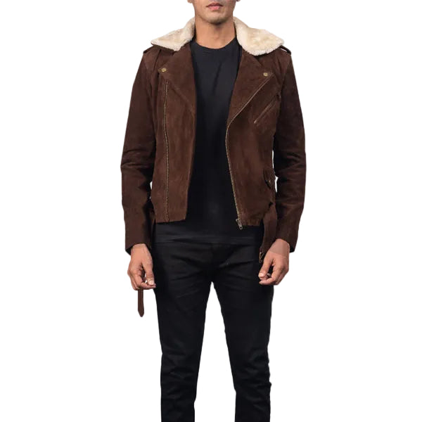 Suede Shearling Leather Jacket