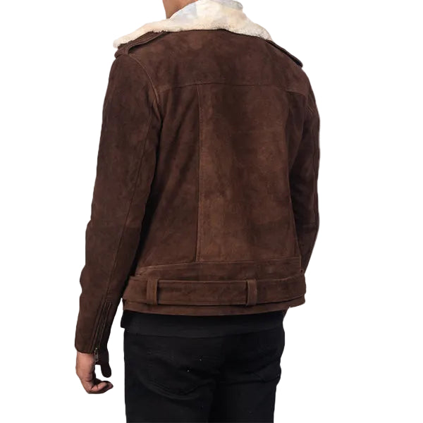 Suede Shearling Leather Jacket
