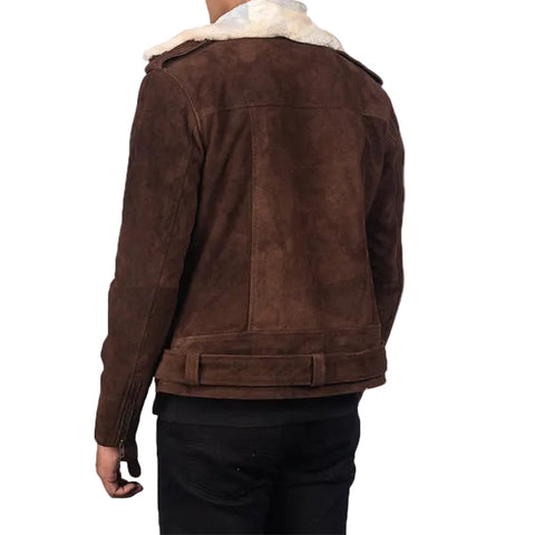Suede Shearling Leather Jacket