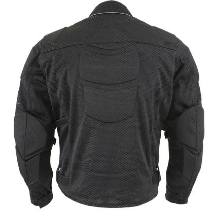 Summer motorcycle jacket with removable shoulder protection
