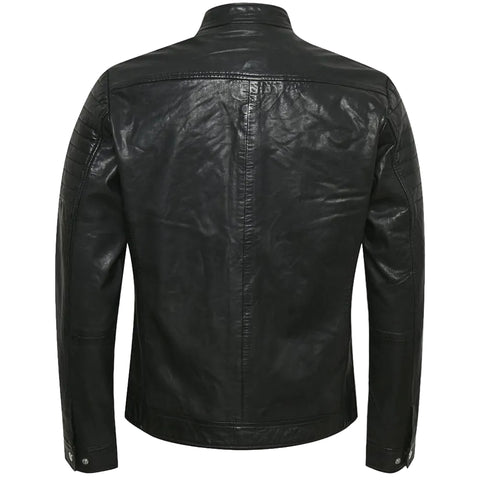 Troy Black Racer Leather Jacket