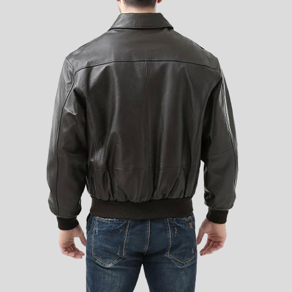 Wilt Black Bomber Leather Jacket