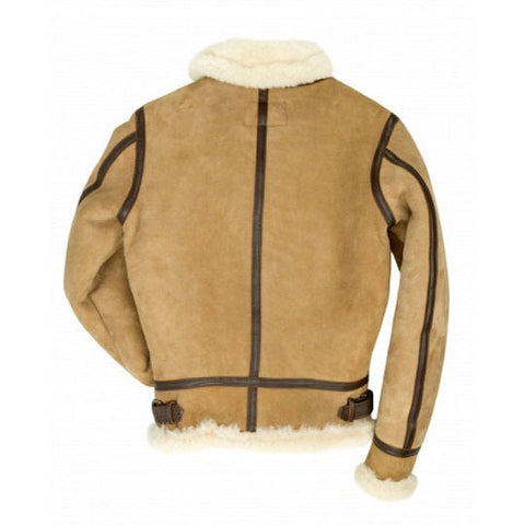• b3 suede jacket fur lining inside view
