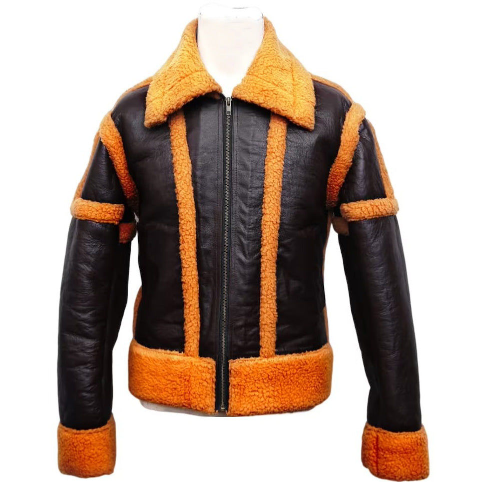 Women Shearling Rancher Leather Jacket Western Style - AMSEL LEATHERS