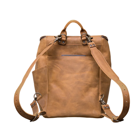 Women All in One Lambskin Leather Backpack-Now with Detachable Straps