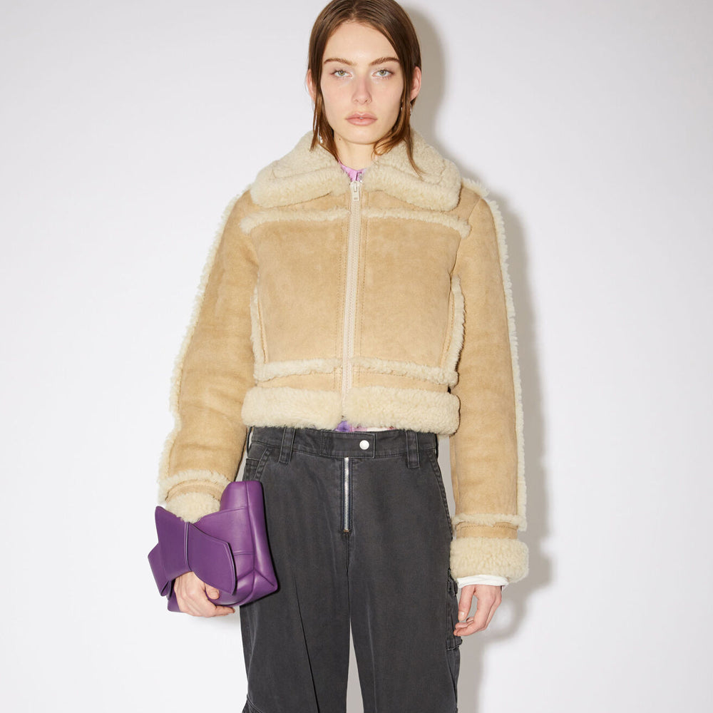 Women Aviator Jacket in brown