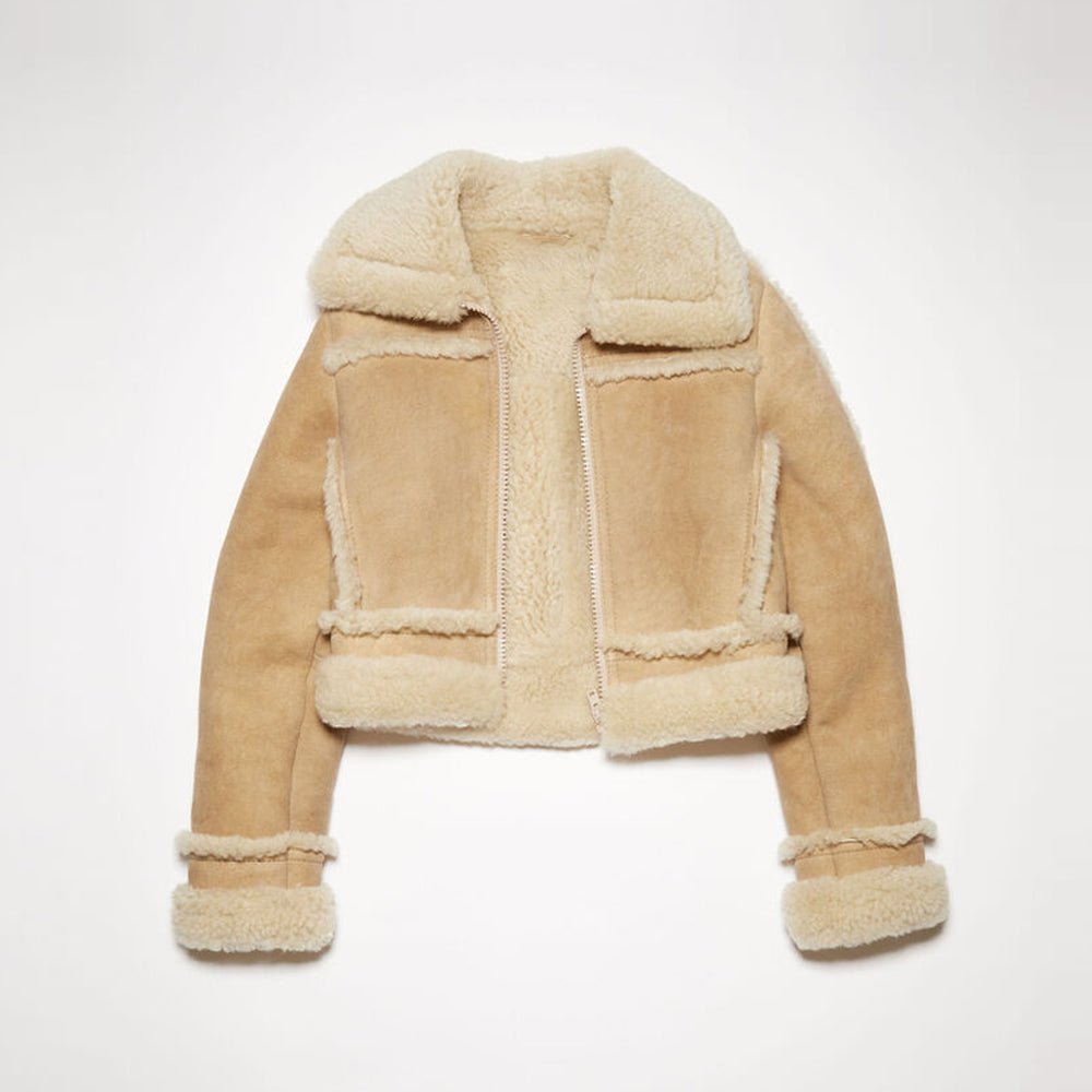 Women Aviator Jacket in brown