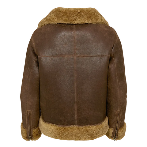 Women B3 Flight Leather Bomber Aviator Jacket
