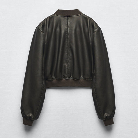 Women Black Aviator A1 Bomber Jacket