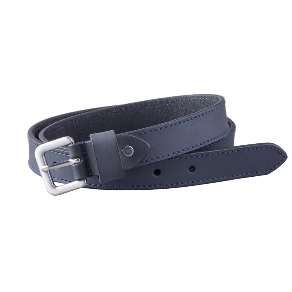 Women New Lambskin Keswick Genuine Leather Belt in Navy