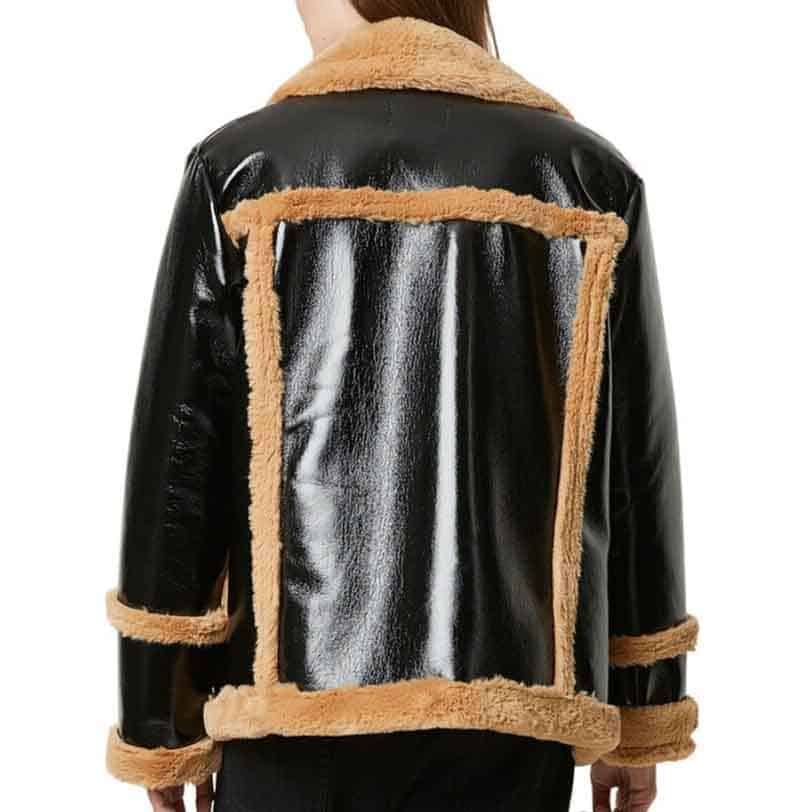 Women’s Trimmed Fur & Real Leather Jacket - AMSEL LEATHERS