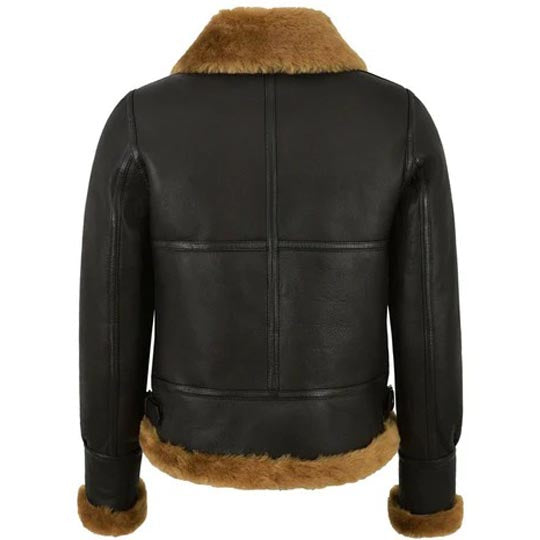 Women's B3 Raf Aviator Flying Shearling Bomber Jacket - AMSEL LEATHERS