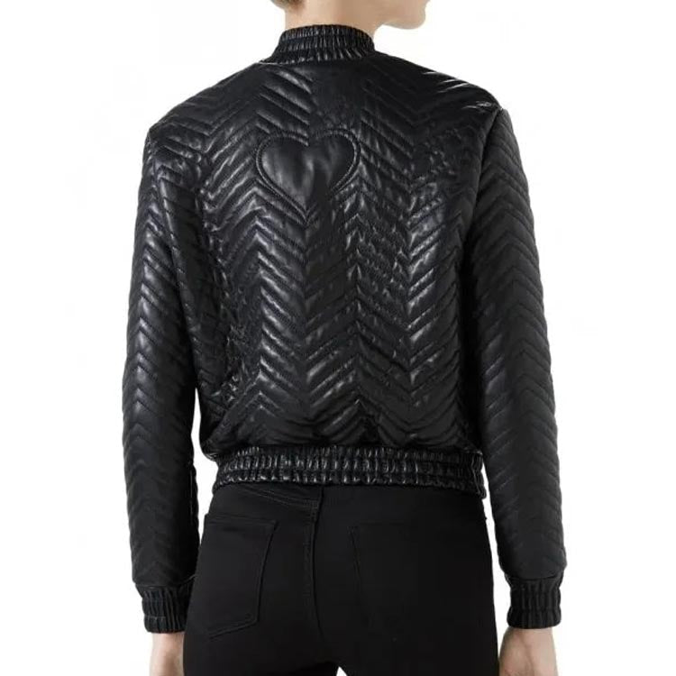 Women's Classic and Stylish Quilted Leather Bomber Jacket - AMSEL LEATHERS