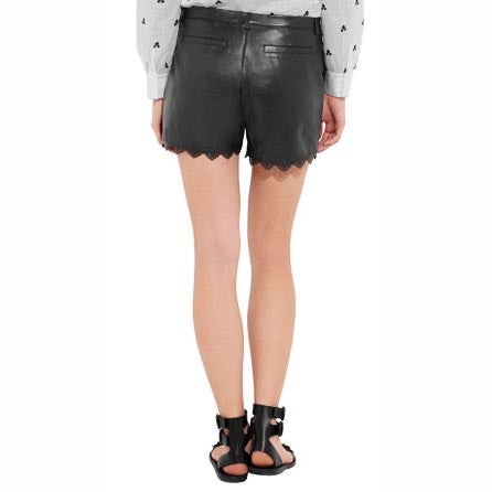 Women's Elegant Leather Short - AMSEL LEATHERS