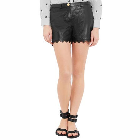 Women's Elegant Leather Short - AMSEL LEATHERS