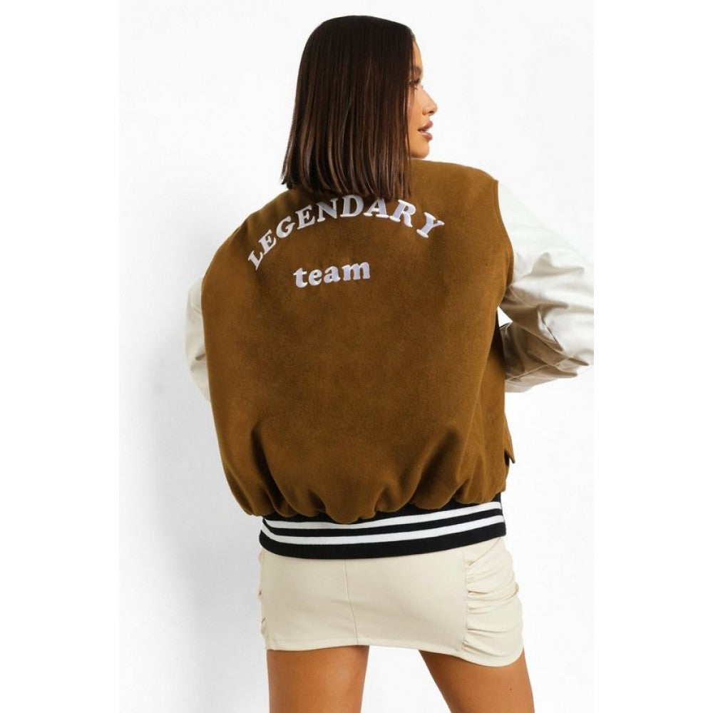 Women's Letterman Jacket - AMSEL LEATHERS