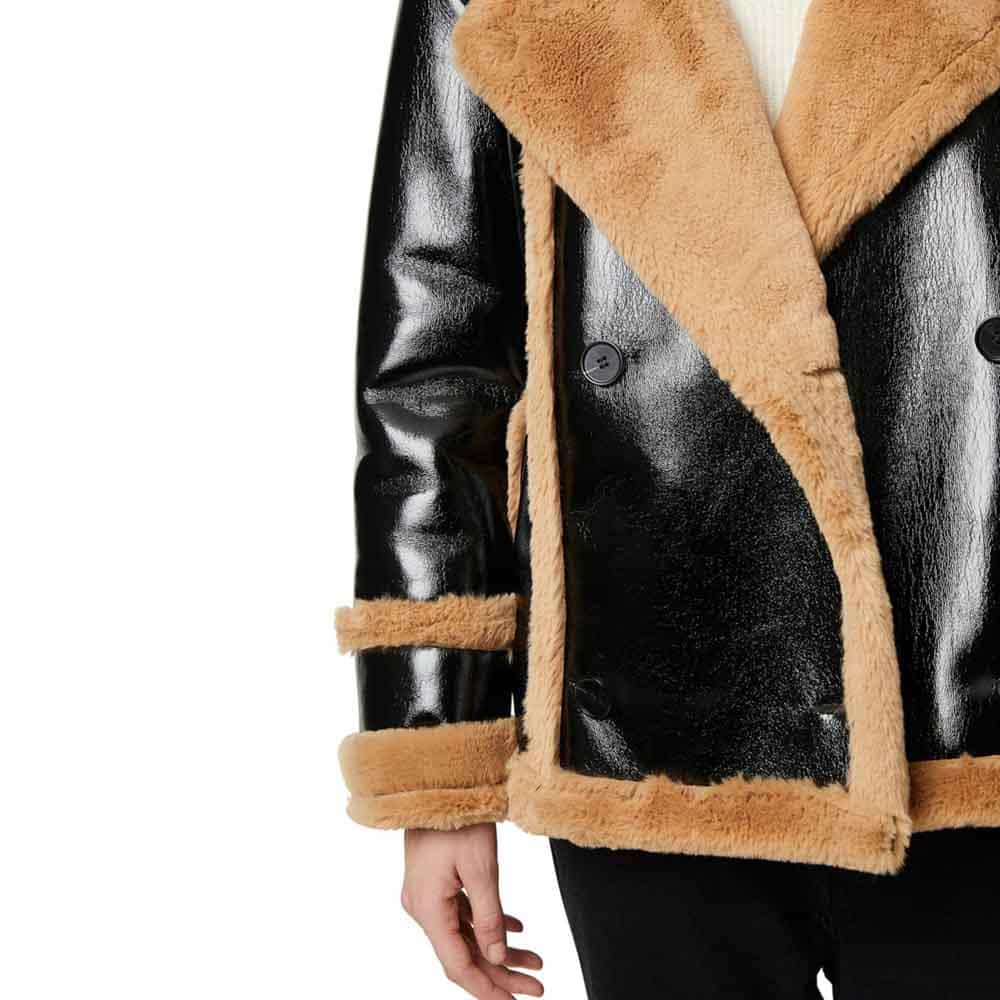 Women’s Trimmed Fur & Real Leather Jacket - AMSEL LEATHERS