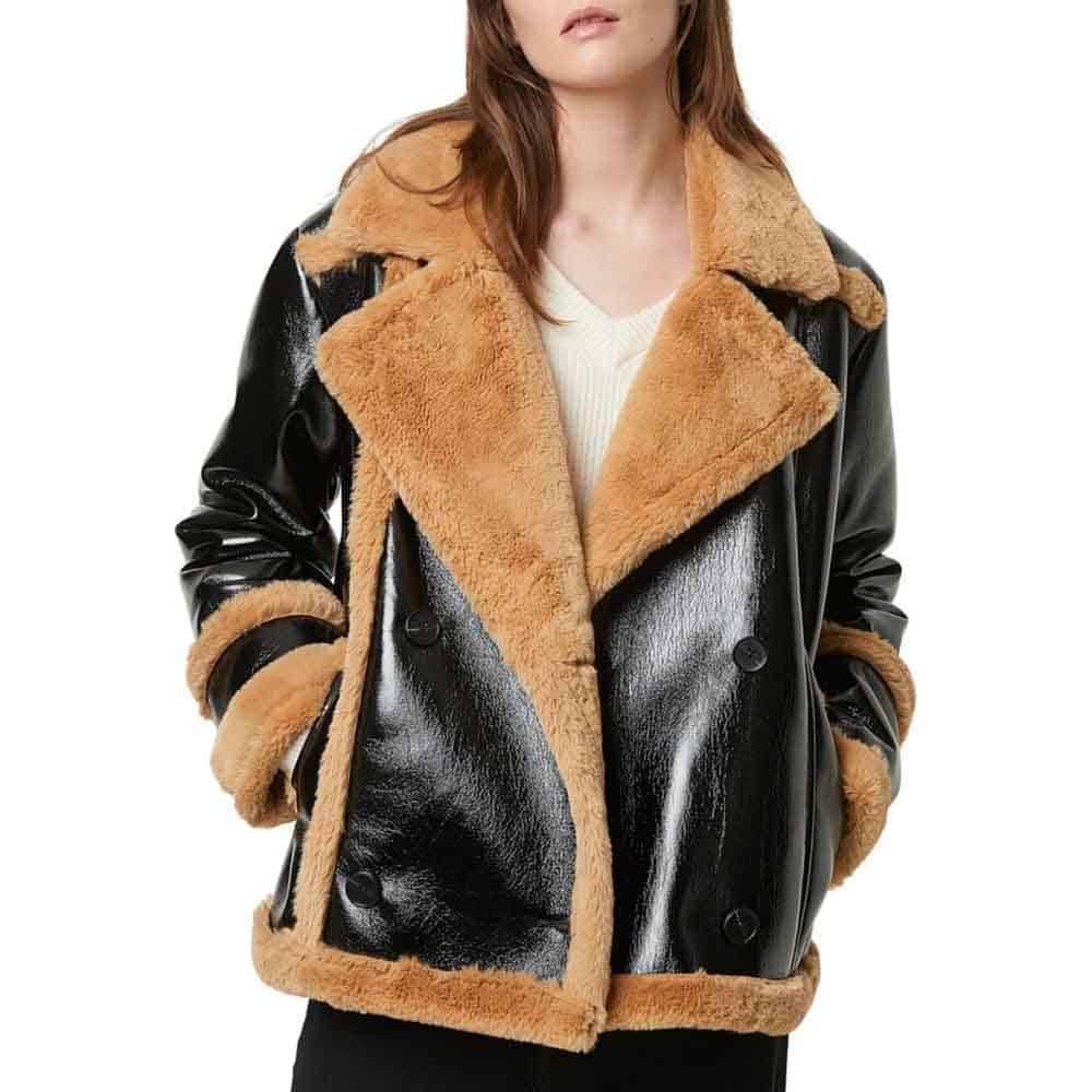 Women’s Trimmed Fur & Real Leather Jacket - AMSEL LEATHERS