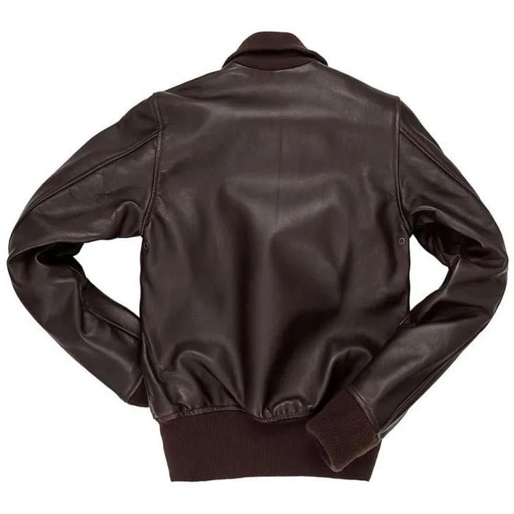 Women's Vintage Brown Leather Bomber Jacket - AMSEL LEATHERS