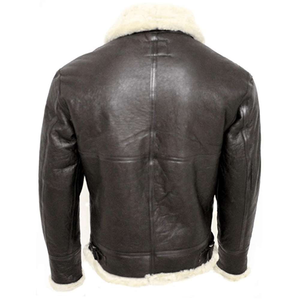 World War 2 Infinity Aviator Cream Shearling Bomber Leather Jacket Men - AMSEL LEATHERS