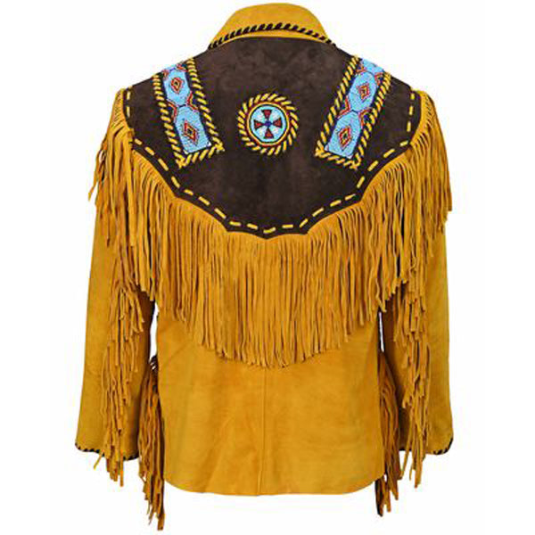 Authentic Men's Native American Western Jacket - AMSEL LEATHERS