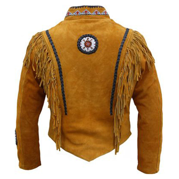 Authentic Western Leather Indian Carnival Jacket – Unique & Stylish - AMSEL LEATHERS