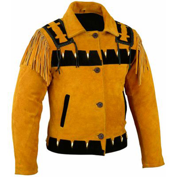 Authentic Western Leather Indian Carnival Jacket - AMSEL LEATHERS