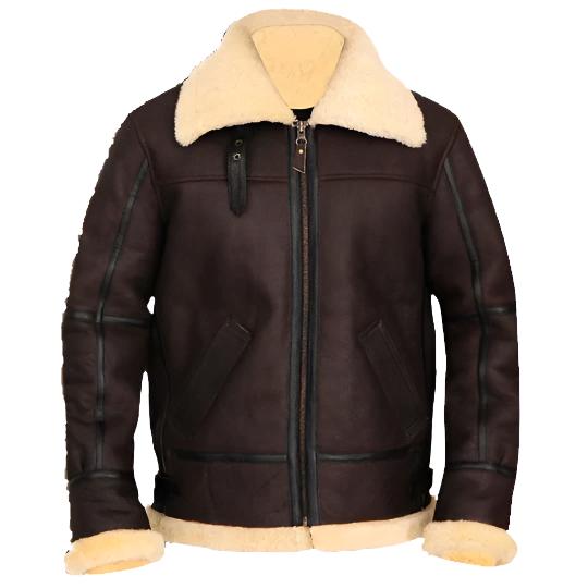 B3 Bomber Aviator Shearling Leather Jacket - AMSEL LEATHERS