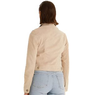 Beige Women's Western Suede Jacket – Stylish & Comfortable - AMSEL LEATHERS