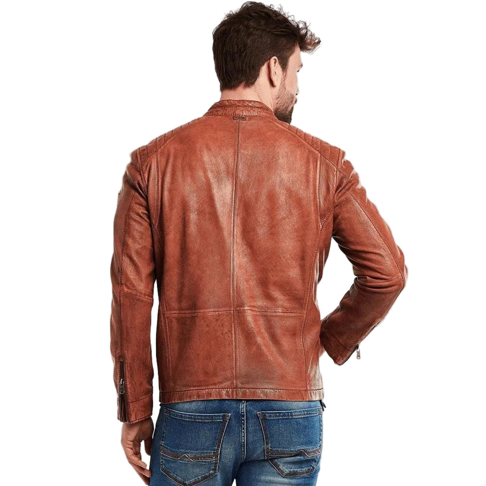 • brown lambskin leather texture detail

