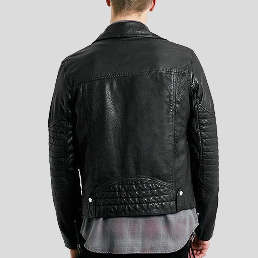 • black lambskin leather texture detail
